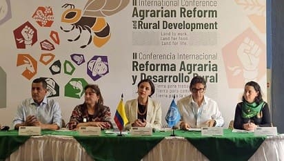 Colombia albergará la II Conferencia Internacional de Reforma Agraria